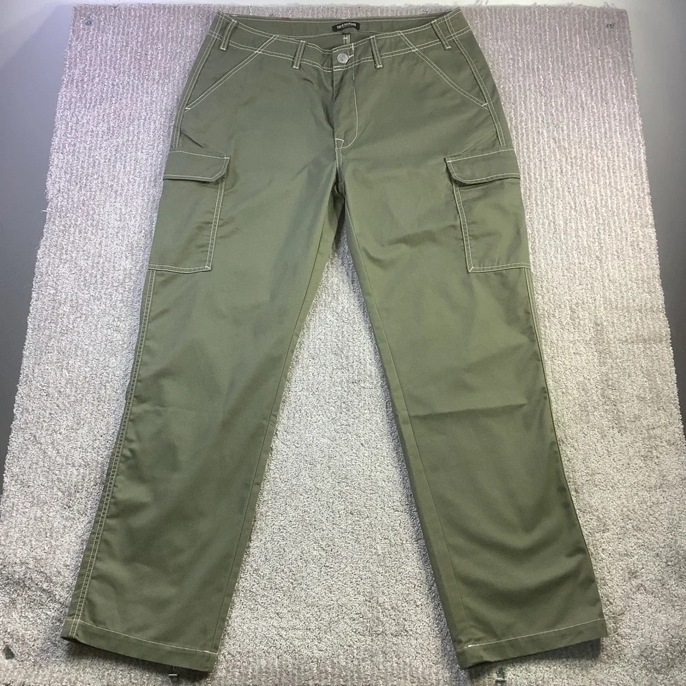 True Religion Mens Kalamata Green Cargo SN Pants HS Outline Size 36 x 32 NWT